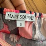 Mary square abstract print spaghetti dress size s racer back rainbow Stripped Pink Photo 2