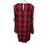 BeachLunchLounge Red Plaid Sheath Dress Size Medium Red and Black Mini Dress Photo 1