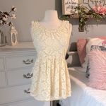 Rue 21 Romantic Lace Top Semisheer Peplum Womens Medium Nylon Photo 3