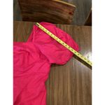 The Drop Nala twist front Hot Pink 100% Linen Mini Dress Puff Sleeve Smocked 5X Photo 3