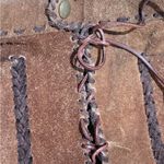 1960s Brown Suede Leather Pants Embellished Bell Bottoms Size 30 Photo 7