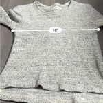 Madewell  Gray Cloud Clover Knit‎ Long Sleeve Pullover Sweater Size S Photo 6