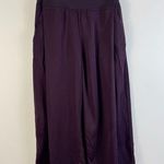 Lululemon Wide leg Culottes Cropped Purple Burgundy Sz 6 Pleat Pocket Athleisure Photo 0