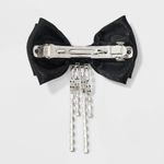 A New Day Gem Dangle with Bow Hair Barrette Set 2pc -  nwt Black Photo 1