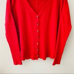 Urban Outfitters  Out From Under Jojo Oversized Waffle Knit Top Red Sz XS Photo 2