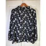 Gap Old Navy Faux Wrap Shirt Womens Large Floral Lightweight Office Church Photo 2