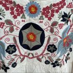 Entro Women’s Shirt Blouse Beige Floral Embroidered 3/4 Sleeve Medium Photo 6