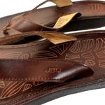 Jbu Women's Pele Leather Thong Sandals Cognac Size 9 Photo 8