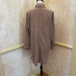 ZARA Corduroy Utility Jacket L Tan Oversized Overcoat Topcoat Women's Designer Photo 7