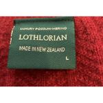 Lothlorian Large New Zealand Luxury Possum Merino Wool Red Sweater‎ Vest FLAW Photo 2