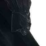 Reiss  Bianca Black Velvet Long Sleeve Mini Dress Photo 5