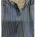 American Eagle Mom Jeans 10 Blue White Striped High Waist Ankle Denim Cotton Photo 4