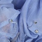 J.Crew  Collection bow-tie slip dress in organza Dusk Blue CL661 14 NWT Sequined Photo 9