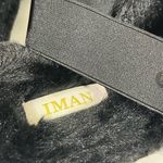 IMAN GLOBAL CHIC FAUX FUR SLINGBACK SLIPPER WOMEN 8 BLACK NEW Photo 6