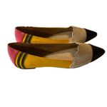 J. Adams Pencil Flats Pointed Toe Slip On Yellow White Black Women's Size 5.5 Photo 1