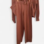 Free People Solar Tie Mauve Cotton Two-Piece Set – Cozy Boho Lounge XS NWT Photo 5