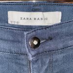 ZARA  Basic Dark Wash Blue Denim Skinny Raw Hem Cut-Off Jeans Women's Size 6 Photo 3