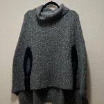 Something Else By Natalie Wood Gray Turtleneck Shawl Pullover Sweater One Size Photo 1