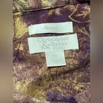 Christopher & Banks EUC  Purple and Brown Tie Dye Leaf Button Down Jacket size SP Photo 6