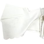 Soft Surroundings NWT White Sadie Scalloped Ankle Pants Size Tall L Photo 2
