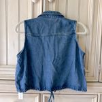 Young Fabulous and Broke Women’s YFB Cropped Loose Fitting Medium Blue Denim Vest Top Sz S NWT Photo 1