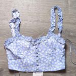 ZARA  Purple Floral Corset Crop Top Size XS Photo 0