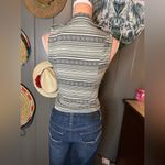 Maurice's Aztec Print Motorcycle Style Vest XS Photo 4
