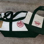 Trader Joe's Large, mini, and keychain Green Canvas Tote Bag Photo 0