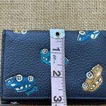Coach Leather Car Print Multi Slim Bifold Card Wallet in Midnight Blue Photo 6