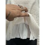 Hollister Halter Crocheted Raw Hem Lined Sleeveless Top Size XS Ivory Keyhole Photo 2