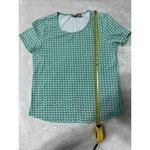 Chico's Mint Green and White Heart Print Short Sleeve Tee Size 0 (Small 8/10) Photo 4