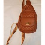 SG SUGU Emma Diamond Quilted Triple Compartment Crossbody Sling Bag Brown Photo 1