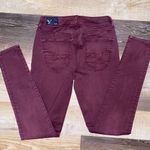 American Eagle Maroon Hi-Rise Jeggings Photo 1
