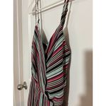 Trixxi ‎ Striped Cami Romper V Neck XS Womens Adjustable Straps Elastic Waist Photo 1