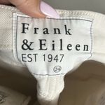 Frank & Eileen  Monaghan Jeans Women's 24 White Denim Mom Pants Raw Hem Photo 5