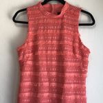 J.Crew Sleeveless Textured Coral Dress Fringe Size 2 fiesta beach wedding guest Photo 1
