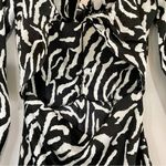Missguided  Women’s Tall Zebra Print Tie Front Mini Dress Black & White Sz 4 NWT Photo 3