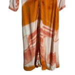 Anthropologie  Dolan Cora Orange Tie Dye Print Button Front Maxi Shirt Dress 6 Photo 6