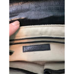 Ann Taylor Shoulder Bag Black Tweed with Faux Leather Trim Top Handle Pur Photo 7