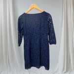 London Times  Lace Overlay Dress Blue Size 4 Photo 3