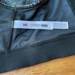 VSX Victoria’s Secret Black Mesh and Grey Patterned Sports Bra w High Neckline Photo 4