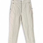 Isabel Marant  high waisted cream front seam cropped cotton jeans 38 6US Photo 0