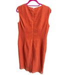 Antonio Melani Dress Women Size 10 Orange Sleeveless Lace Overlay
Sheath Career Photo 2
