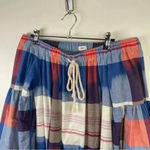 Warm Red And Blue Plaid Off The Shoulder Mini Swing‎ Dress Size 2 Photo 3