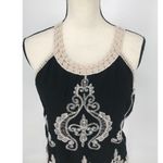 Ultra Pink  Womens Embroidered Crochet Lace Tank Top Black Size Medium Photo 1