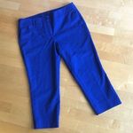 Hilary Radley Cotton, Mid Rise, Straight Leg, Capri Pants, Royal Blue, Size 12 Photo 0