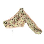 Alexis NWT Alekyra One-Shoulder Crop Top Spring Dandelion Green Pink Small Photo 1