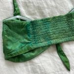 Free People  Green Tie Dye Halter Bandeau Top Size S Photo 3