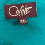 Elegant Teal Embellished Blouse Green Size XXL Photo 5