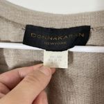 Donna Karan Donna Karen VTG Beige Dress 100% Linen V Neck Made In USA Pockets fit M Photo 2
